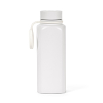Garrafa aço inox reciclado tampa botão pressão e abertura 360° 820ml cor branco