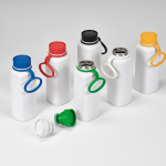 Garrafa aço inox reciclado tampa botão pressão e abertura 360° 820ml vista de ambiente 