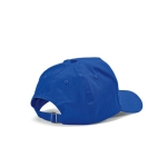 Boné de algodão reciclado com fivela traseira e 5 painéis 280 g/m2 cor azul segunda vista
