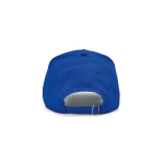 Boné de algodão reciclado com fivela traseira e 5 painéis 280 g/m2 cor azul vista traseira 