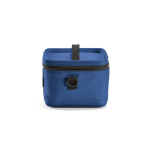 Saco térmico em plástico reciclado com dupla pega de transporte 7.5L cor azul vista lateral 