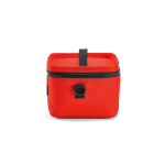 Saco térmico em plástico reciclado com dupla pega de transporte 7.5L cor vermelho vista lateral 
