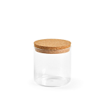 Frasco de vidro borossilicato para cozinha com tampa de cortiça 500ml cor transparente