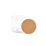 Frasco de vidro borossilicato para cozinha com tampa de cortiça 500ml cor transparente segunda vista