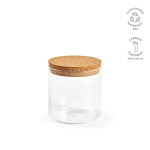 Frasco de vidro borossilicato para cozinha com tampa de cortiça 500ml cor transparente