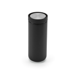 Copo de viagem de parede dupla em aço inoxidável reciclado 340ml cor preto