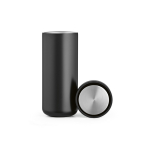 Copo de viagem de parede dupla em aço inoxidável reciclado 340ml cor preto vista frontal 