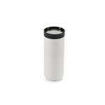 Copo de viagem de parede dupla em aço inoxidável reciclado 340ml cor branco segunda vista