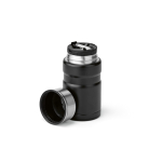 Frasco para alimentos em aço reciclado com colher dobrável 740ml cor preto quinta vista 