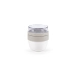 Lancheira térmica com dois compartimentos e tampa antifugas 370ml cor branco