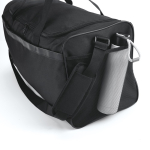 Saco desportivo impermeável em plástico ecológico com bolso oculto 50L cor preto vista de detalhe 