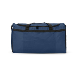 Saco desportivo impermeável em plástico ecológico com bolso oculto 50L cor azul vista frontal 