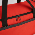 Saco desportivo impermeável em plástico ecológico com bolso oculto 50L cor vermelho segunda vista de detalhe 