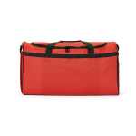 Saco desportivo impermeável em plástico ecológico com bolso oculto 50L cor vermelho vista frontal 