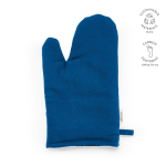Luva de cozinha com polegar separado em algodão reciclado 220 g/m² cor azul