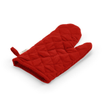 Luva de cozinha com polegar separado em algodão reciclado 220 g/m² cor vermelho segunda vista