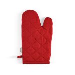 Luva de cozinha com polegar separado em algodão reciclado 220 g/m² cor vermelho vista traseira 
