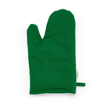 Luva de cozinha com polegar separado em algodão reciclado 220 g/m² cor verde vista frontal 