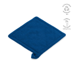 Pega de cozinha em algodão reciclado com fita para pendurar 180 g/m² cor azul