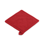 Pega de cozinha em algodão reciclado com fita para pendurar 180 g/m² cor vermelho