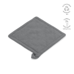 Pega de cozinha em algodão reciclado com fita para pendurar 180 g/m² cor cinzento