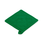 Pega de cozinha em algodão reciclado com fita para pendurar 180 g/m² cor verde