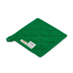 Pega de cozinha em algodão reciclado com fita para pendurar 180 g/m² cor verde segunda vista