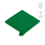 Pega de cozinha em algodão reciclado com fita para pendurar 180 g/m² cor verde