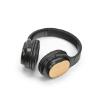 Auscultadores sem fios com bambu, carregamento USB-C e bateria de 8H cor preto terceira vista 