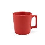 Caneca de cerâmica com acabamento mate disponível em cores vivas 310ml cor vermelho