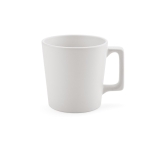 Caneca de cerâmica com acabamento mate disponível em cores vivas 310ml cor branco