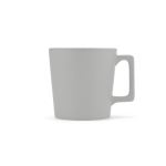 Caneca de cerâmica com acabamento mate disponível em cores vivas 310ml cor cinzento-claro vista frontal 