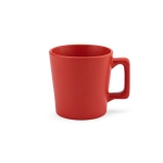 Caneca de cerâmica com acabamento mate disponível em cores vivas 220ml cor vermelho