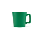 Caneca de cerâmica com acabamento mate disponível em cores vivas 220ml cor verde vista frontal 