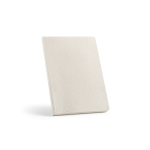 Caderno com capa flexível de cânhamo A5 e páginas pontilhadas cor branco