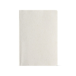 Caderno com capa flexível de cânhamo A5 e páginas pontilhadas cor branco vista frontal 