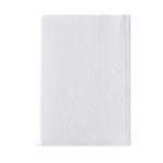 Caderno flexível A5 com capa de algodão e páginas pontilhadas cor branco vista traseira 