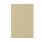 Caderno de papel de pedra com páginas impermeáveis A5 folhas em branco cor bege vista traseira 