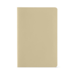 Caderno de papel de pedra com páginas impermeáveis A5 folhas em branco cor bege vista frontal 