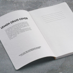 Caderno de erva-limão com capa flexível e páginas pontilhadas cor verde-claro terceira vista 