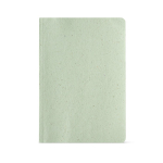 Caderno de erva-limão com capa flexível e páginas pontilhadas cor verde-claro vista frontal 