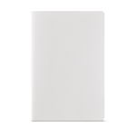 Cadernos personalizados capa de cartão reciclado A5 folhas às riscas cor branco vista frontal 
