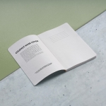 Caderno com capa mole feito parcialmente de casca de coco A5 cor castanho-claro terceira vista 
