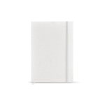 Caderno A5 capa dura de pacotes de leite recicladas páginas pontilhadas cor branco vista frontal 