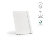 Caderno A5 capa dura de pacotes de leite recicladas páginas pontilhadas cor branco