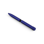Caneta alumínio reciclado com botão de pressão magnético e tinta preta cor azul-marinho segunda vista