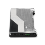 Powerbank em plástico reciclado com ecrã LED 10.000 mAh cor preto quarta vista 