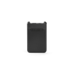 Bateria externa em plástico reciclado com carregamento rápido 6.000 mAh cor preto vista frontal 