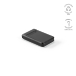 Bateria externa em plástico reciclado com carregamento rápido 6.000 mAh cor preto