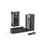 Powerbank em plástico reciclado com ecrã LED 20.000 mAh cor preto